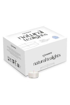 C-lights | Eco theelichten | Vegan | 100 stuks | 6 branduren