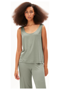 ArmedAngels top MINAAMI MET RELAXED FIT VAN TENCEL™ LYOCELL-MIX grijs-groen