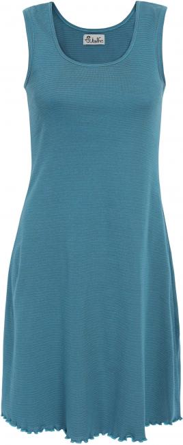 Jalfje-mouwloos-jurkje-biokatoen-gestreept-blauw-groen-turquoise