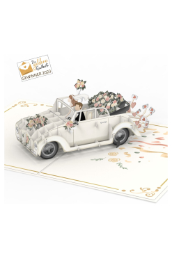 PaperCrush Pop-up kaart Trouwauto