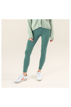 Living Crafts legging Annedore Green Bay groen biokatoen