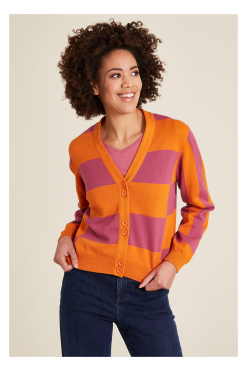 Tranquillo-vest-colorblock-Ditha-Bonita-duurzaam-eerlijk-fairtrade-biokatoen-rood-violet