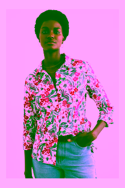 Seasalt blouse Ditha Bonita duurzaam fairtrade-Larissa Shirt - Garden Flowers Tulip