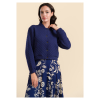 LaLamour jasje Billie kapitone-quilted biokatoen blauw