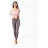 Mauve dameslegging van biologisch katoen met slim fit, elastische tailleband en dubbelgestikte zomen – vegan, fair en GOTS-gecertificeerd
