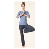Antraciet dames jazzpants van modal en biologisch katoen met elastische tailleband – comfortabele yoga en relax broek van Living Crafts