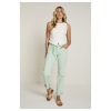 Para Mi Bobby broek Pale Mint met koordsluiting, omslag pijpen en zachte katoen Tencel stof