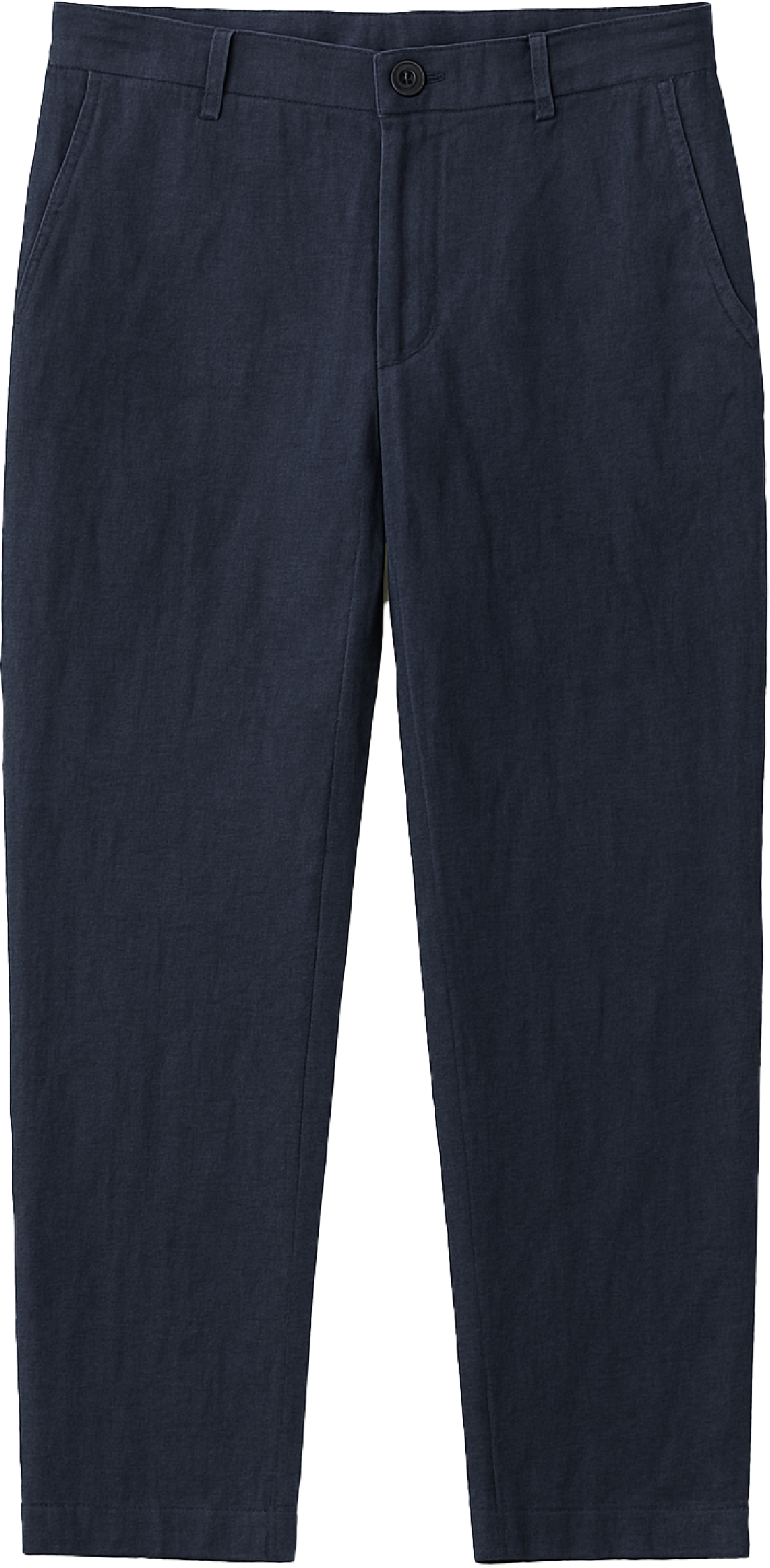 Kuyichi Darren Linnen Midnight Blue herenbroek met straight fit van linnen en biologisch katoen in donkerblauw