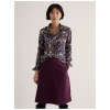Seasalt Larissa blouse Inky Seedheads Aran van biologisch katoen met bloemenprint in marineblauw, groen, bordeaux en crème.