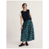 Seasalt Mevagissey rok Blanket Geo Estuary van biologisch katoen met geometrische print in blauw, petrol, turquoise en groen.
