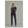 Para Mi Angie Elastic Pure Indigo damesjeans met hoge taille, slim fit en rechte donkerblauwe pijpen.